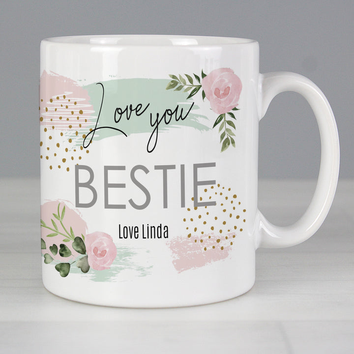 Buy Personalised Abstract Rose Mug at www.giftsfinder.co.uk