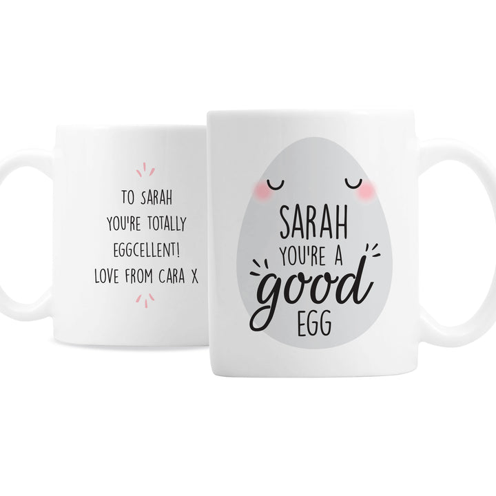 Buy Personalised You're A Good Egg Mug at www.giftsfinder.co.uk