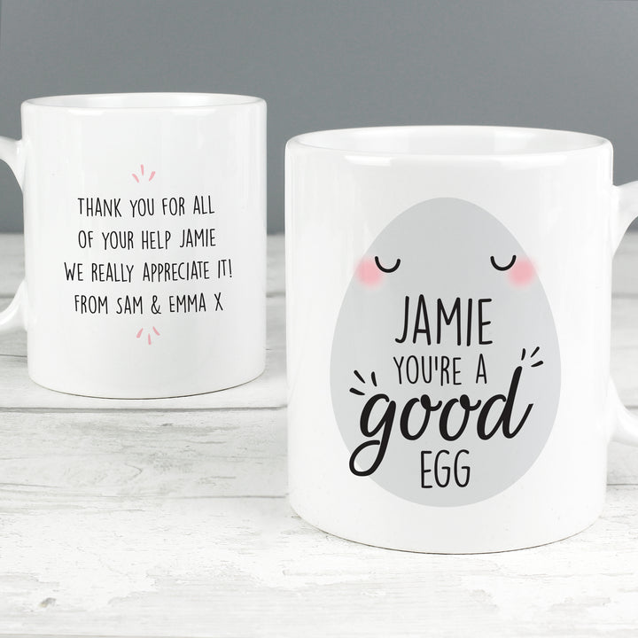 Buy Personalised You're A Good Egg Mug at www.giftsfinder.co.uk