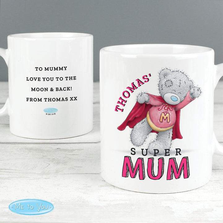 Buy Personalised Me To You Super Mum Mug at www.giftsfinder.co.uk