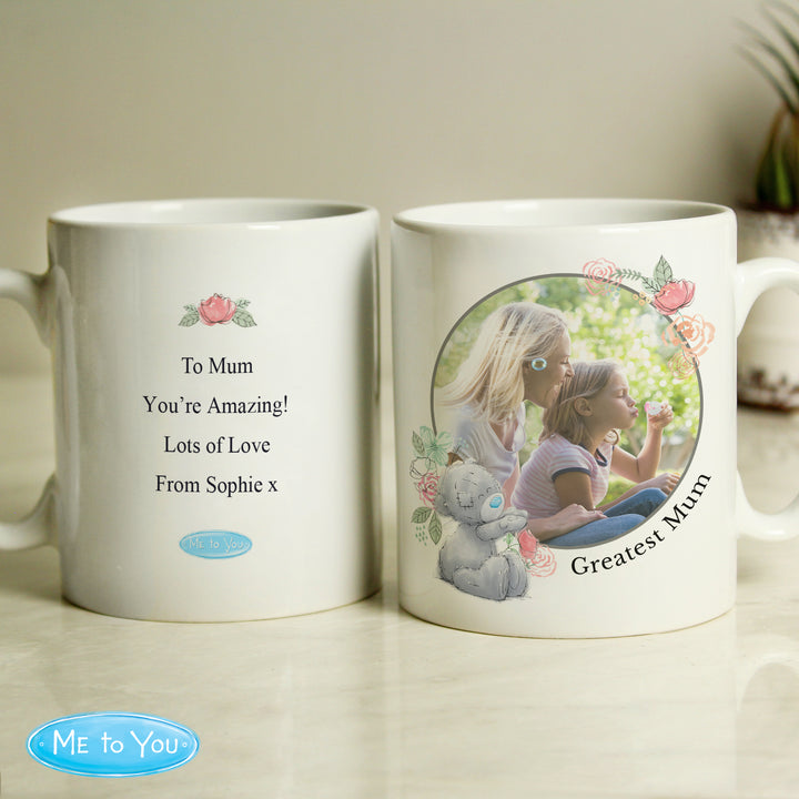 Buy Personalised Me To You Floral Photo Upload Mug available now at www.giftsfinder.co.uk