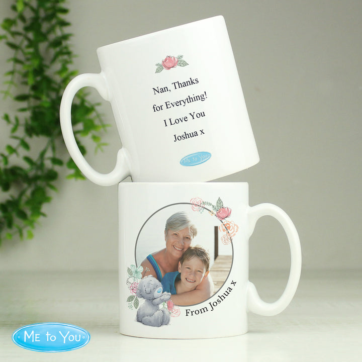 Buy Personalised Me To You Floral Photo Upload Mug available now at www.giftsfinder.co.uk