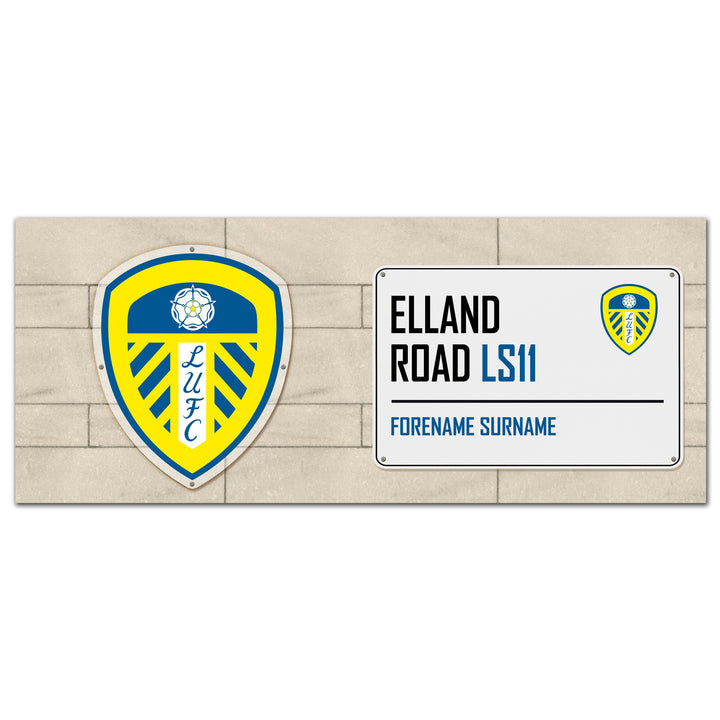 Leeds United FC Street Sign Mug - part of the Gifts Finder Personalised Mugs collection