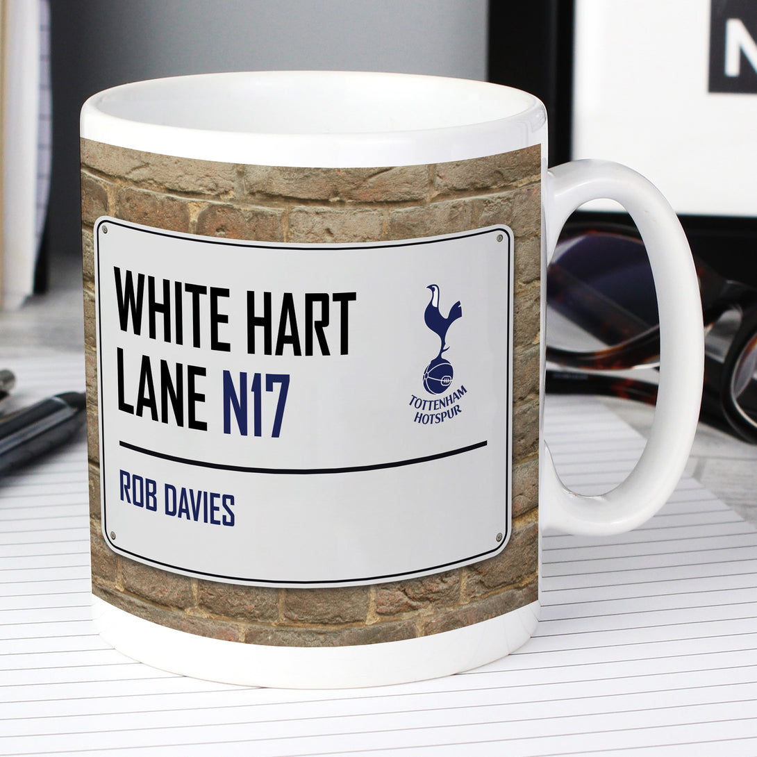 Tottenham Hotspur Street Sign Mug - part of the Gifts Finder Personalised Mugs collection