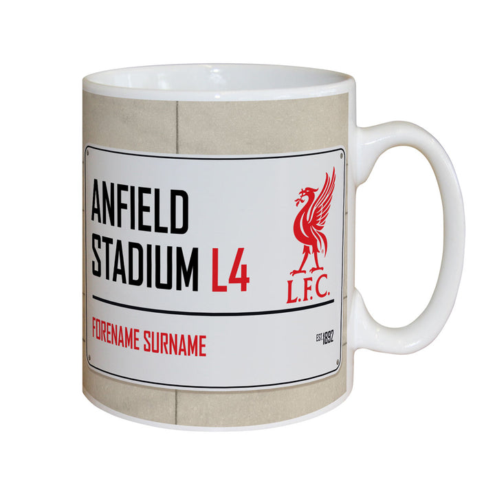 Liverpool FC Street Sign Mug - part of the Gifts Finder Personalised Mugs collection