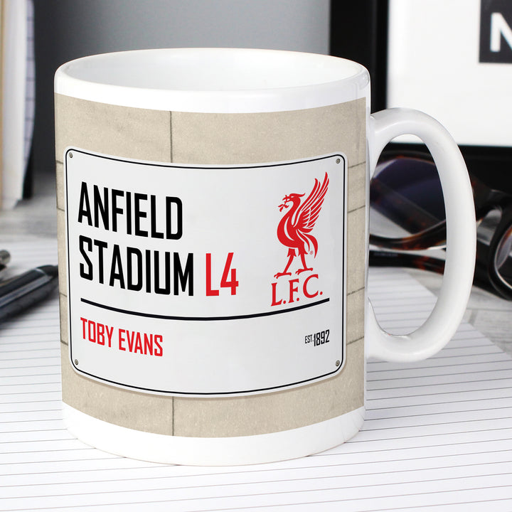 Liverpool FC Street Sign Mug - part of the Gifts Finder Personalised Mugs collection