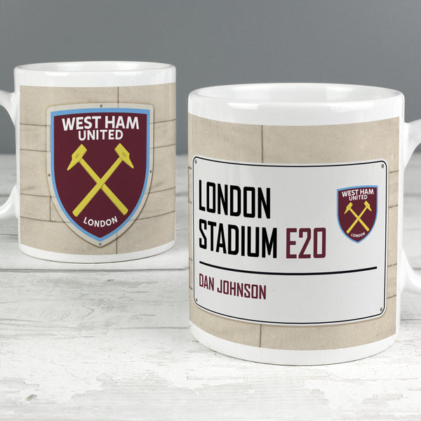 Buy West Ham United FC Street Sign Mug at www.giftsfinder.co.uk