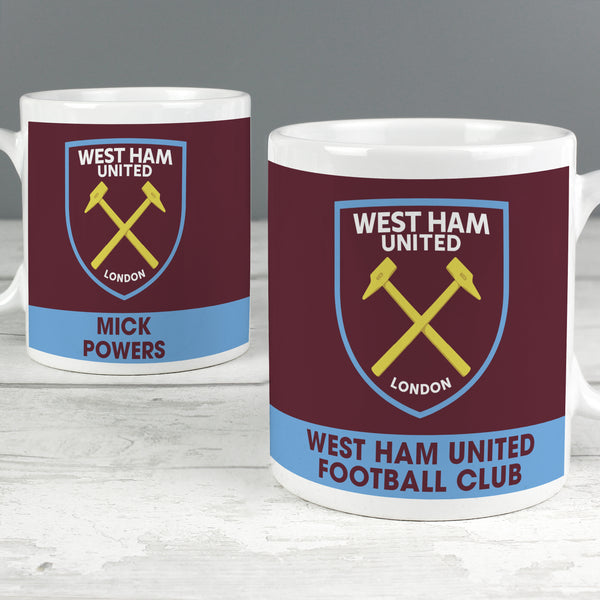 West Ham United FC Bold Crest Mug - part of the Personalised Mugs collection