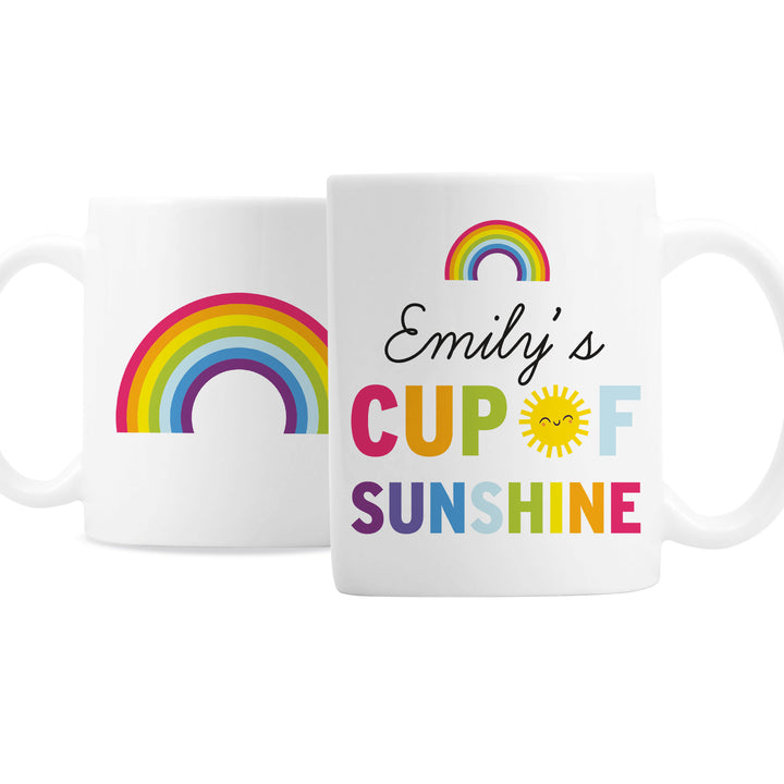 Buy Personalised Rainbow Cup of Sunshine Mug at www.giftsfinder.co.uk