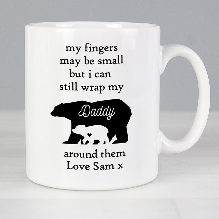 Buy Personalised My Fingers May Be Small Bears Mug at www.giftsfinder.co.uk