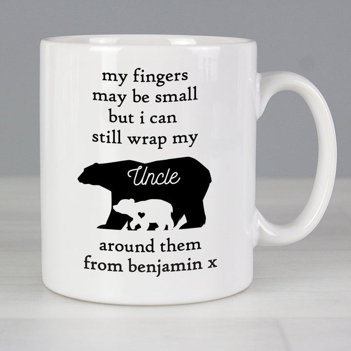 Buy Personalised My Fingers May Be Small Bears Mug at www.giftsfinder.co.uk