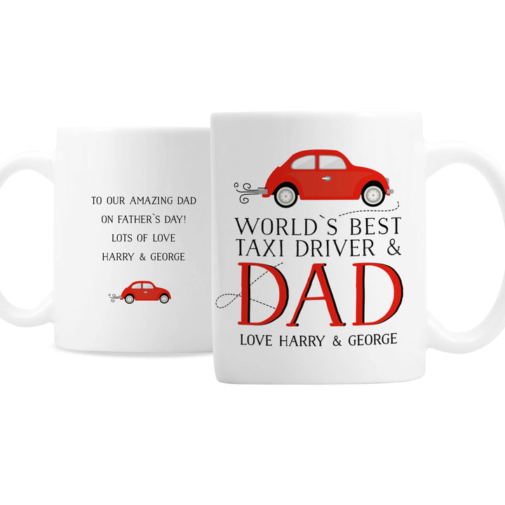 Buy Personalised Worlds Best Taxi Driver Dad Mug at www.giftsfinder.co.uk