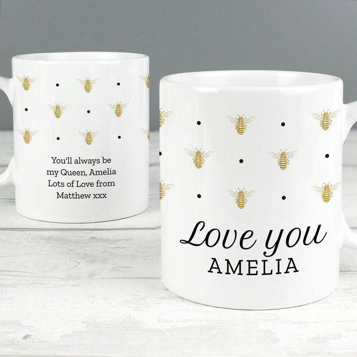 Buy Personalised Queen Bee Mug at www.giftsfinder.co.uk