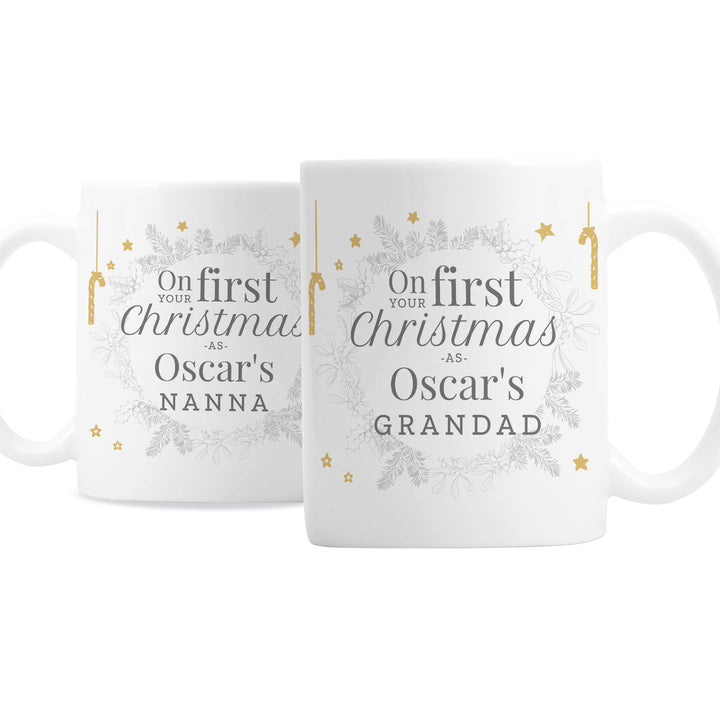 Buy Personalised 'On Your First Christmas As' Mug Set at www.giftsfinder.co.uk