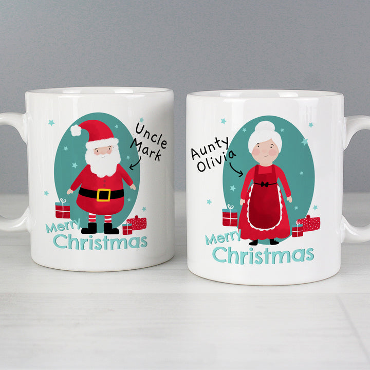 Buy Personalised Mr & Mrs Claus Mug Set at www.giftsfinder.co.uk