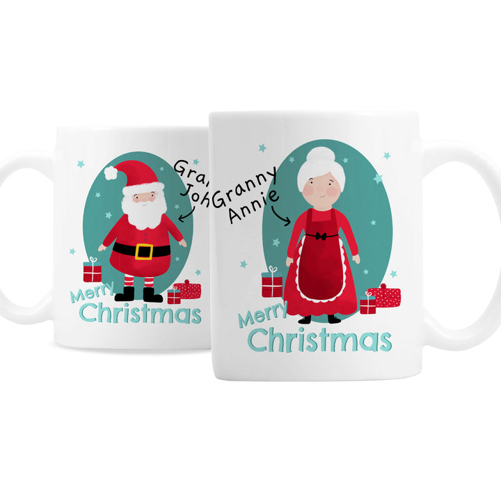 Buy Personalised Mr & Mrs Claus Mug Set at www.giftsfinder.co.uk