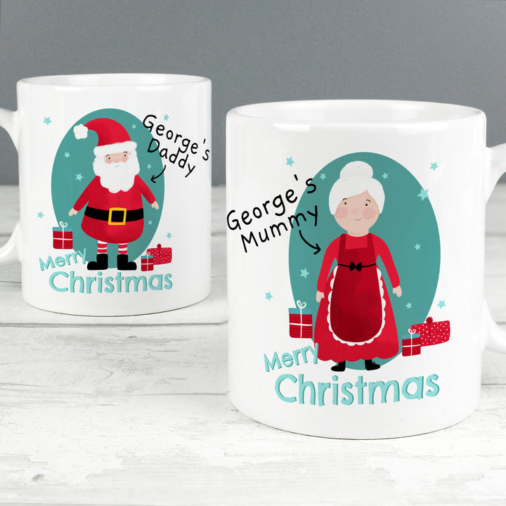 Buy Personalised Mr & Mrs Claus Mug Set at www.giftsfinder.co.uk