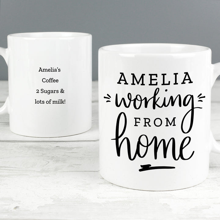 Buy Personalised Working From Home Mug at www.giftsfinder.co.uk