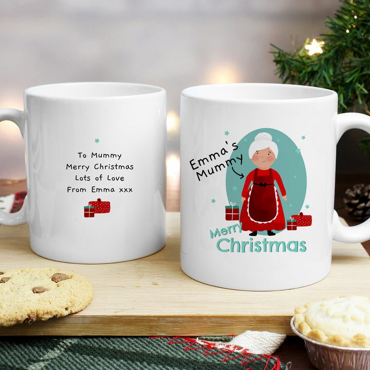 Buy Personalised Mrs Claus Christmas Mug at www.giftsfinder.co.uk