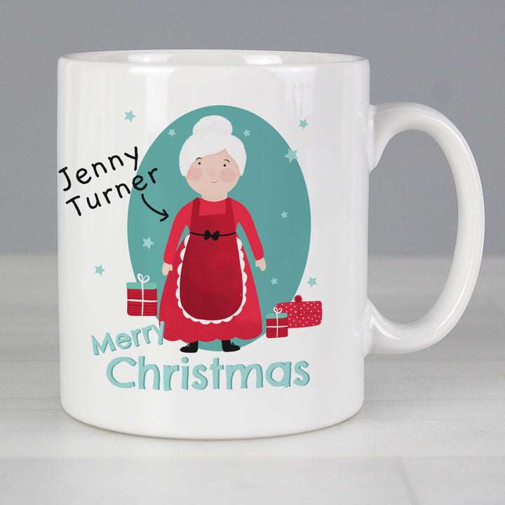 Buy Personalised Mrs Claus Christmas Mug at www.giftsfinder.co.uk