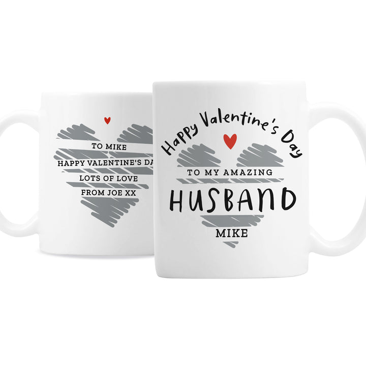 Buy Personalised Happy Valentine's Day Mug at www.giftsfinder.co.uk