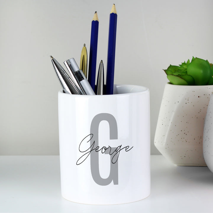 Personalised Initial & Name Ceramic Storage Pot - part of the Gifts Finder Personalised Storage Pots collection