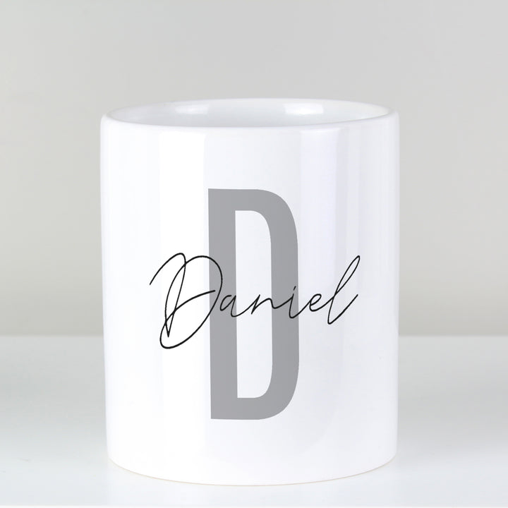 Personalised Initial & Name Ceramic Storage Pot - part of the Gifts Finder Personalised Storage Pots collection