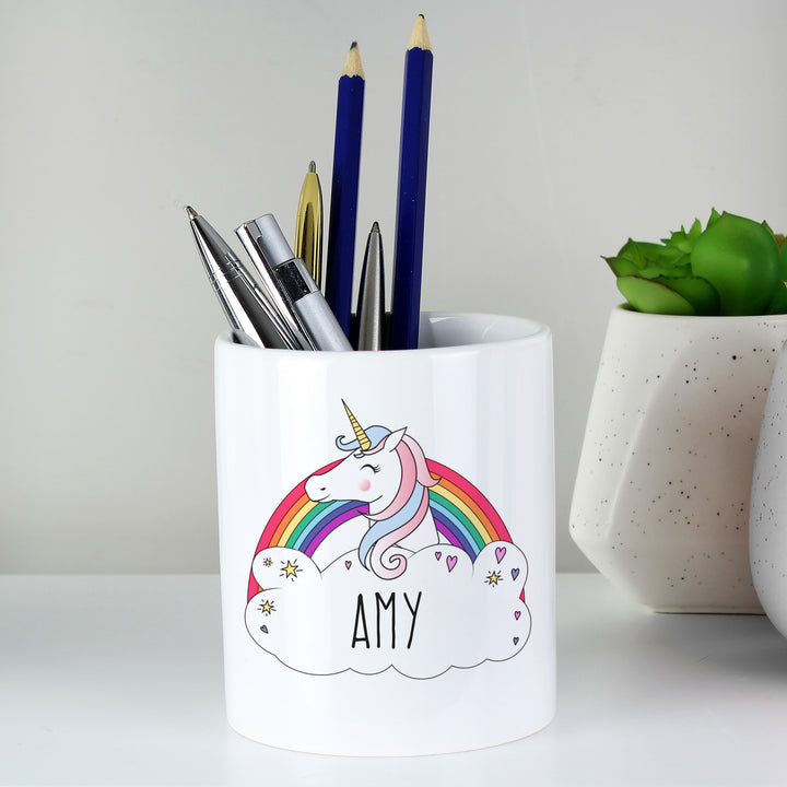 Buy Personalised Unicorn Ceramic Storage Pot at www.giftsfinder.co.uk