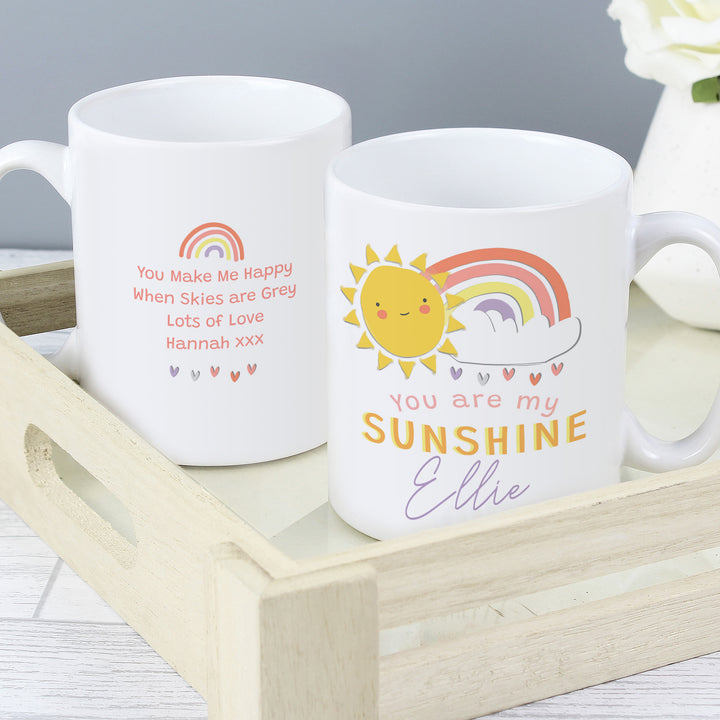 Buy Personalised You Are My Sunshine Mug at www.giftsfinder.co.uk