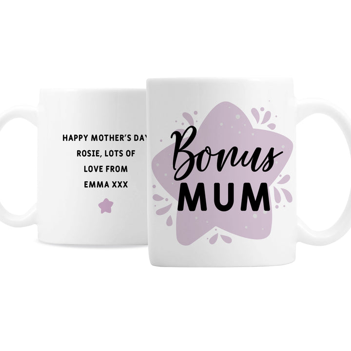 Buy Personalised To My Bonus Mum Mug at www.giftsfinder.co.uk