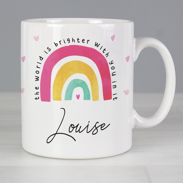 Buy Personalised You Make The World Brighter Mug at www.giftsfinder.co.uk