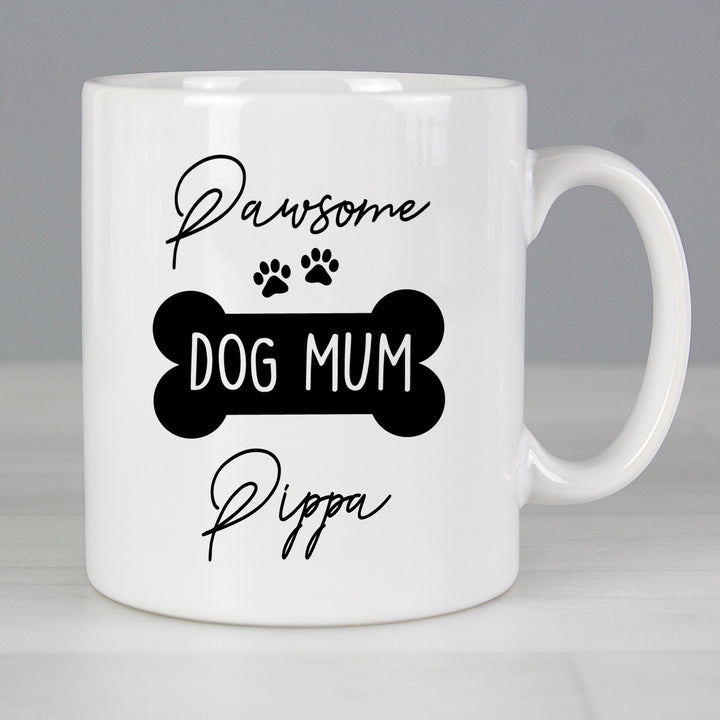 Buy Personalised Pawsome Dog Mum Mug at www.giftsfinder.co.uk