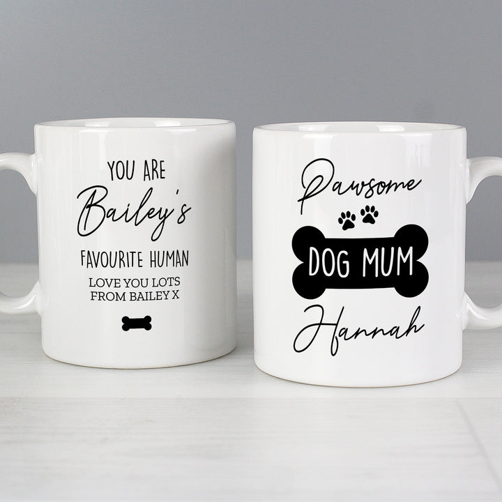 Buy Personalised Pawsome Dog Mum Mug at www.giftsfinder.co.uk