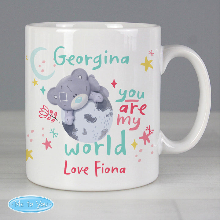 Buy Personalised You Are My World Me To You Mug at www.giftsfinder.co.uk