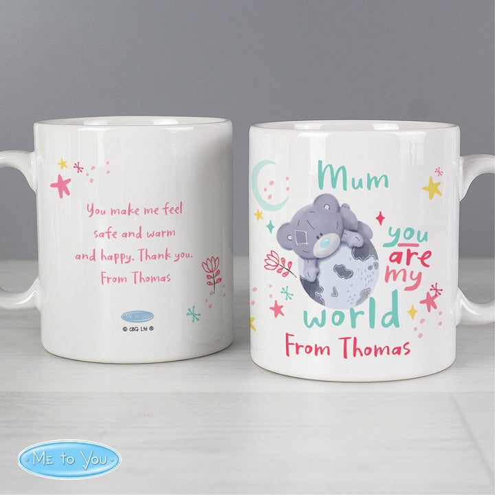 Buy Personalised You Are My World Me To You Mug at www.giftsfinder.co.uk