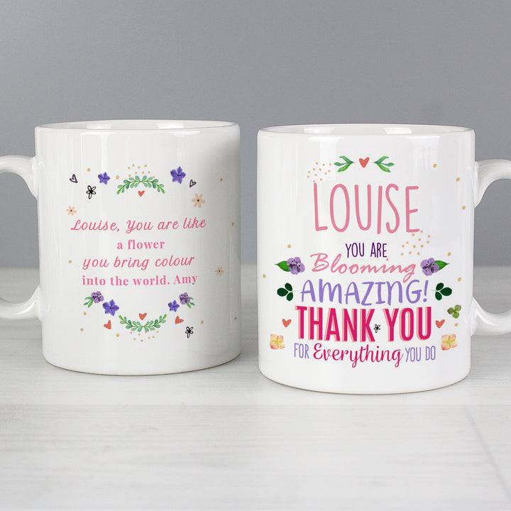 Personalised You Are Blooming Amazing Mug - part of the Gifts Finder Personalised Mugs collection