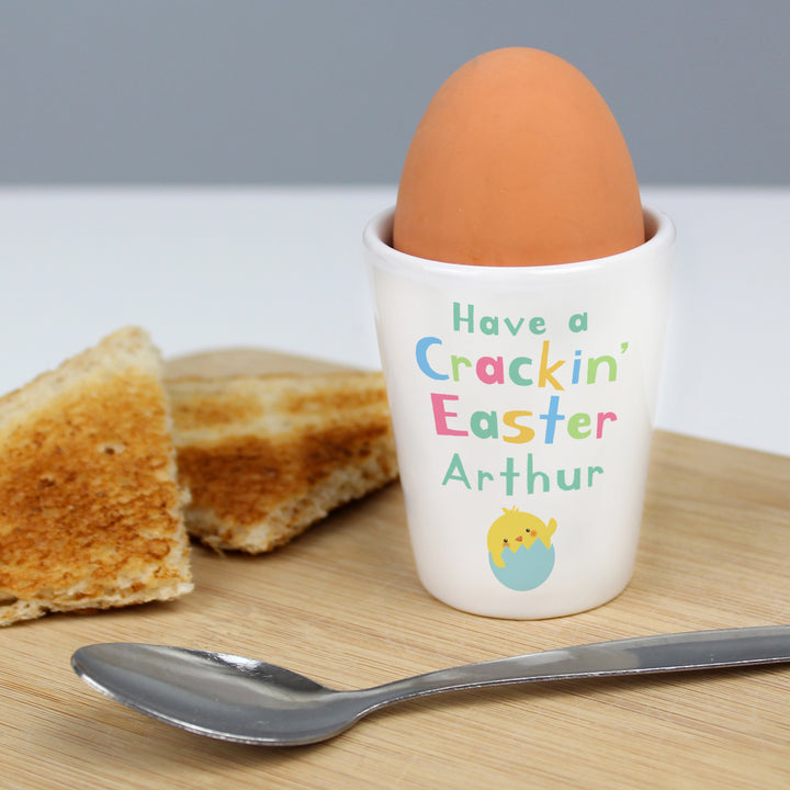 Buy Personalised Have A Cracking Easter Egg Cup at www.giftsfinder.co.uk