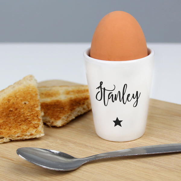 Buy Personalised Star Name Only Egg Cup at www.giftsfinder.co.uk