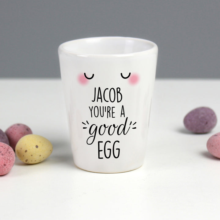 Buy Personalised You're A Good Egg Cup at www.giftsfinder.co.uk