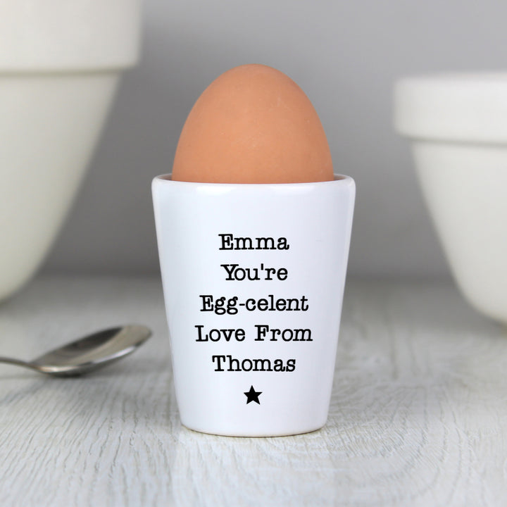 Buy Personalised Star Free Text Egg Cup at www.giftsfinder.co.uk