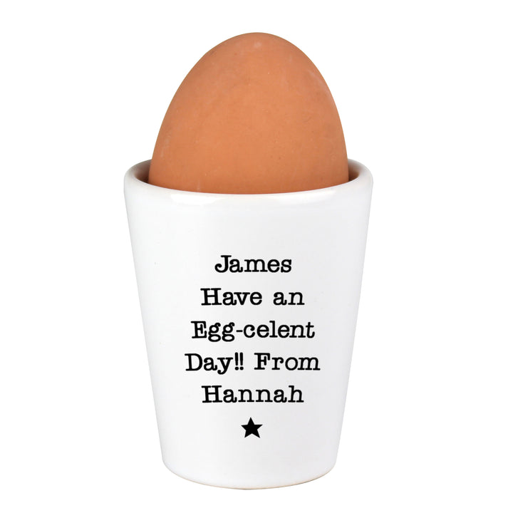 Buy Personalised Star Free Text Egg Cup at www.giftsfinder.co.uk