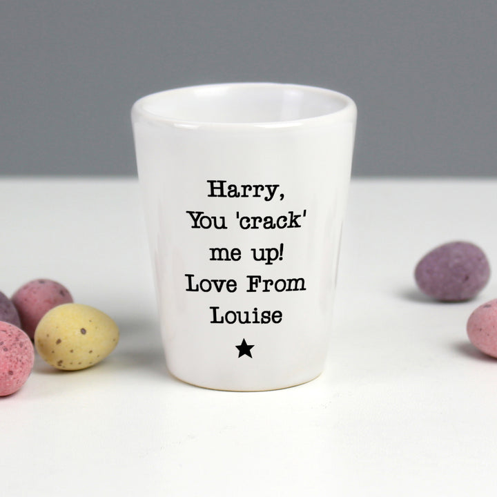 Buy Personalised Star Free Text Egg Cup at www.giftsfinder.co.uk