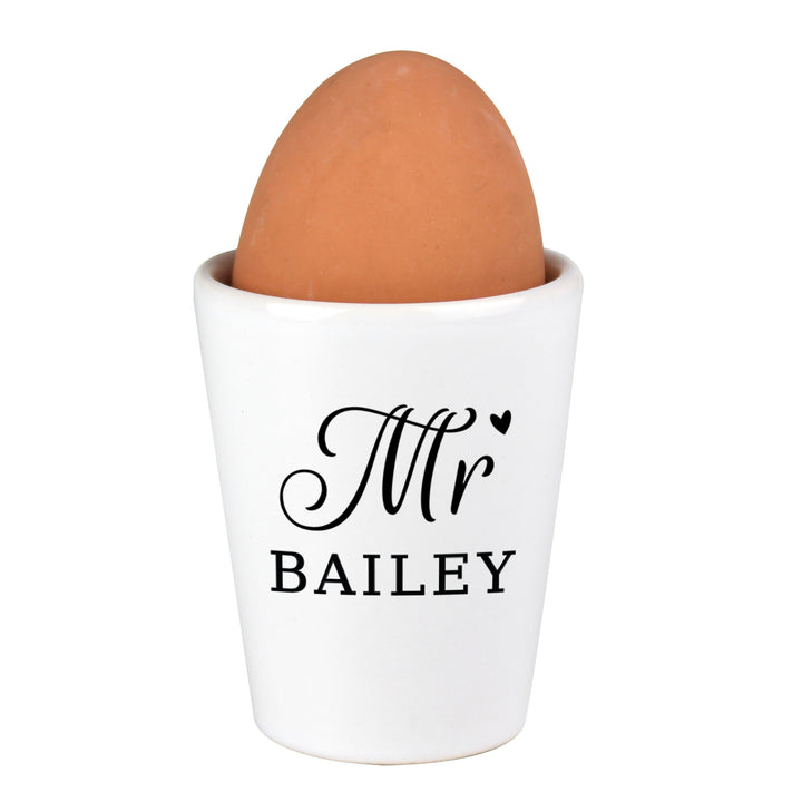 Buy Personalised Mr Egg Cup at www.giftsfinder.co.uk