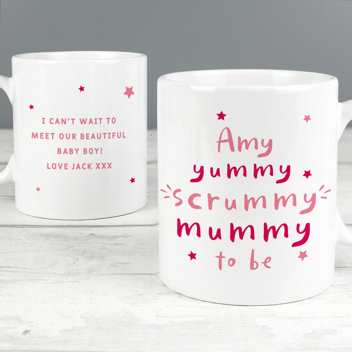 Personalised Yummy Scrummy Mummy To Be Mug - part of the Gifts Finder Personalised Mugs collection