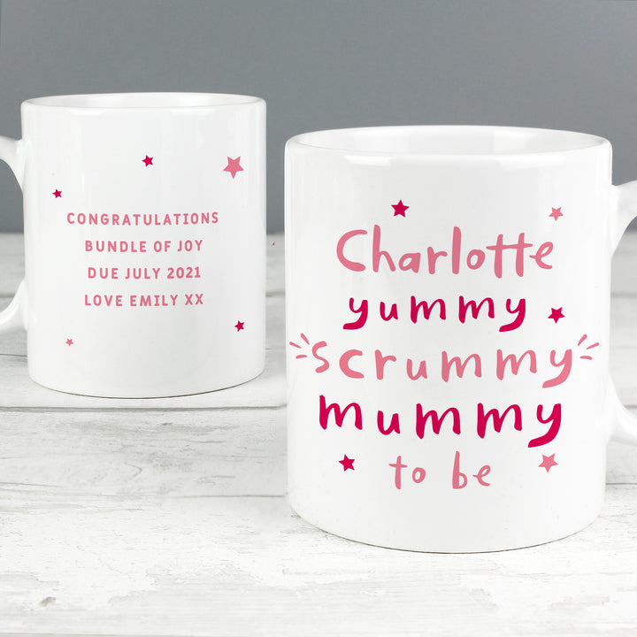 Personalised Yummy Scrummy Mummy To Be Mug - part of the Gifts Finder Personalised Mugs collection