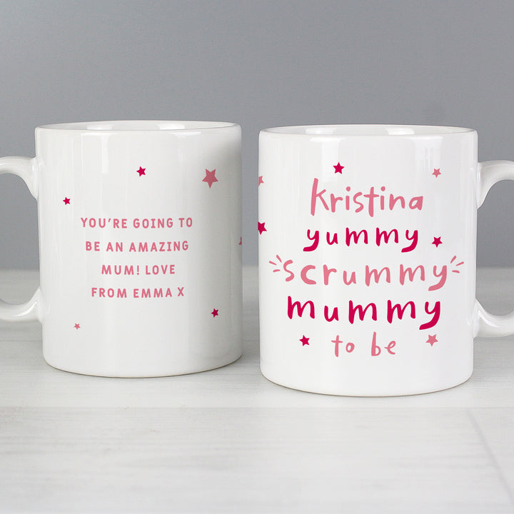 Personalised Yummy Scrummy Mummy To Be Mug - part of the Gifts Finder Personalised Mugs collection