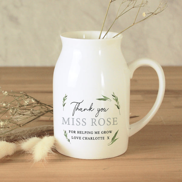 Buy Personalised Botanical Flower Jug Vase available now at www.giftsfinder.co.uk