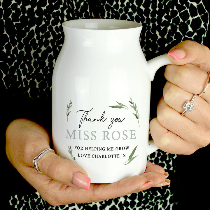 Buy Personalised Botanical Flower Jug Vase available now at www.giftsfinder.co.uk