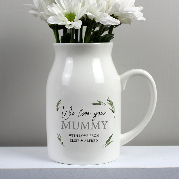 Buy Personalised Botanical Flower Jug Vase available now at www.giftsfinder.co.uk