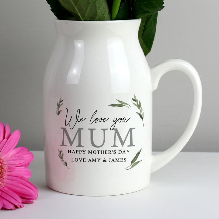 Buy Personalised Botanical Flower Jug Vase available now at www.giftsfinder.co.uk